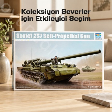 Trumpeter 05593 Soviet 2S7 Self-Propelled Gun Maket Model Kit - Thumbnail