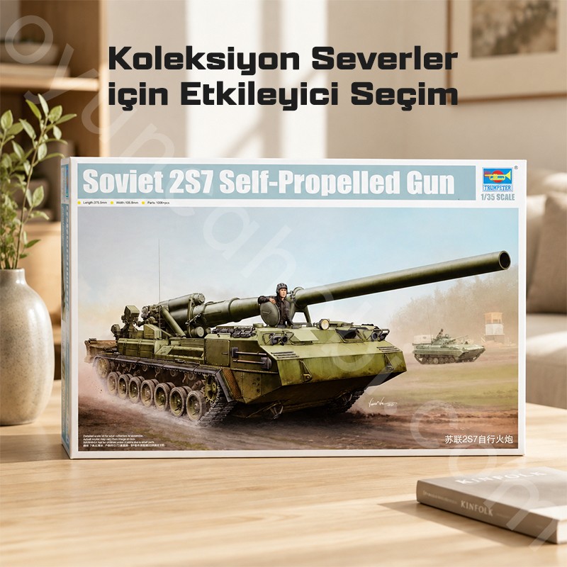 Trumpeter 05593 Soviet 2S7 Self-Propelled Gun Maket Model Kit