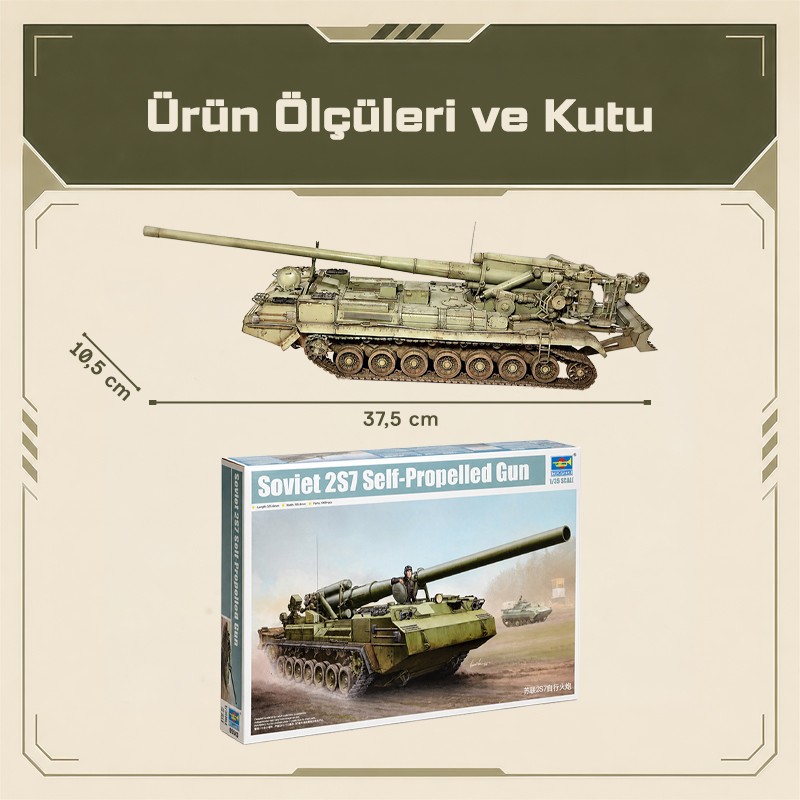 Trumpeter 05593 Soviet 2S7 Self-Propelled Gun Maket Model Kit
