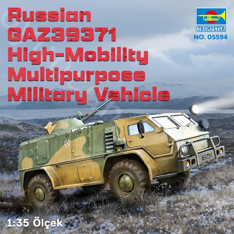 Trumpeter 05594 Russian GAZ39371 High-Mobility Multipurpose Military Vehicle Maket Model Kit