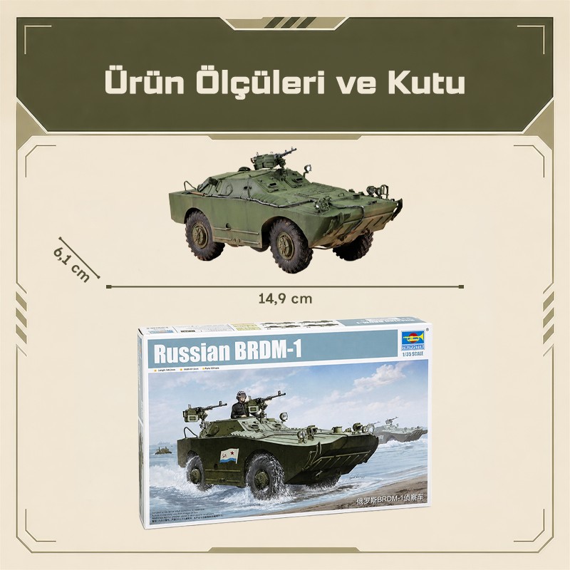 Trumpeter 05596 Russian BRDM-1 Maket Model Kit