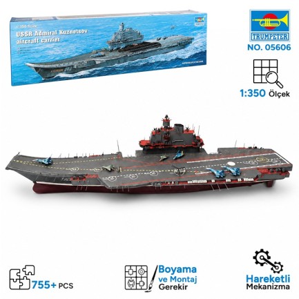 Trumpeter - Trumpeter 05606 Aircraft carrier-Admiral Kuznetsov Maket Model Kit