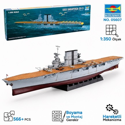 Trumpeter - Trumpeter 05607 SARATOGA CV-3 Maket Model Kit