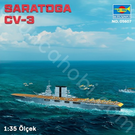 Trumpeter 05607 SARATOGA CV-3 Maket Model Kit - Thumbnail
