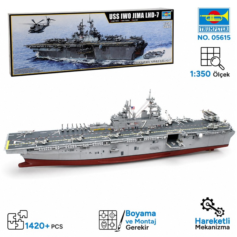Trumpeter 05615 IWO JIMA LHD-7 Maket Model Kit