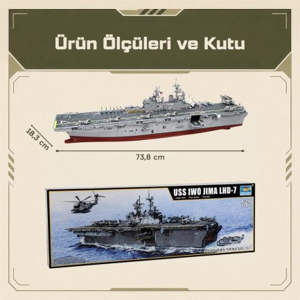 Trumpeter 05615 IWO JIMA LHD-7 Maket Model Kit - Thumbnail