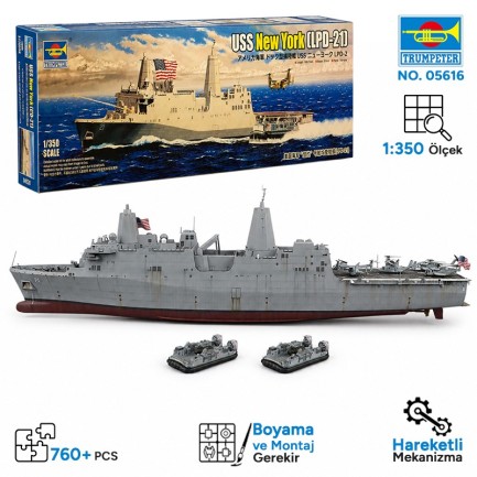 Trumpeter - Trumpeter 05616 USS New York (LPD-21) - Re-Edition Maket Model Kit
