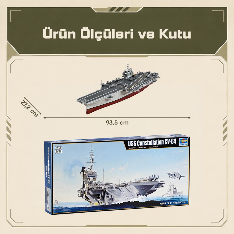 Trumpeter 05620 Constellation CV-64 Maket Model Kit