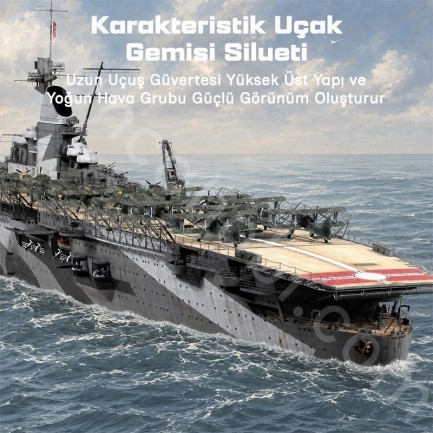 Trumpeter 05627 German Navy Aircraft Carrier DKM Graf Zeppelin Maket Model Kit - Thumbnail