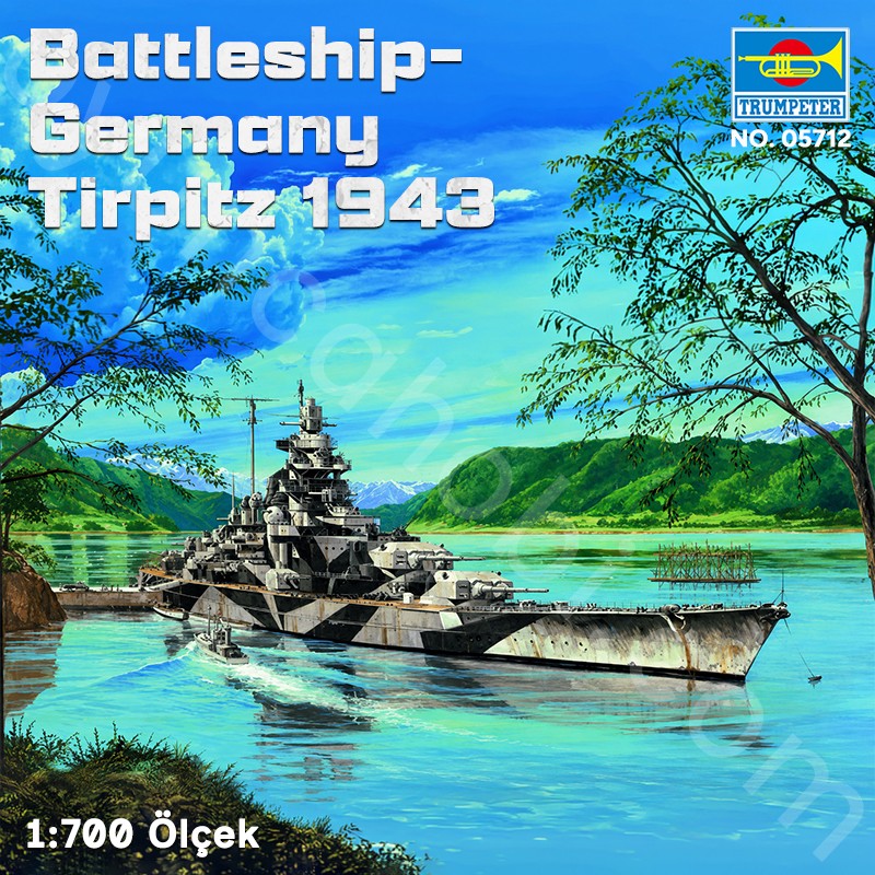 Trumpeter 05712 Battleship-Germany Tirpitz 1943 Maket Model Kit