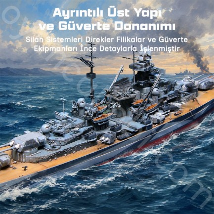 Trumpeter 05712 Battleship-Germany Tirpitz 1943 Maket Model Kit - Thumbnail