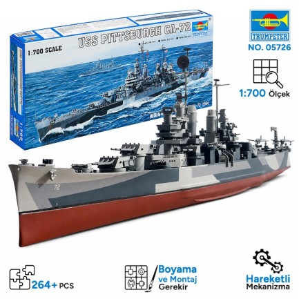 Trumpeter - Trumpeter 05726 PITTSBURGH CA-72 1944 Maket Model Kit