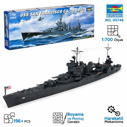 Trumpeter - Trumpeter 05746 San Francisco CA-38 (1942) Maket Model Kit