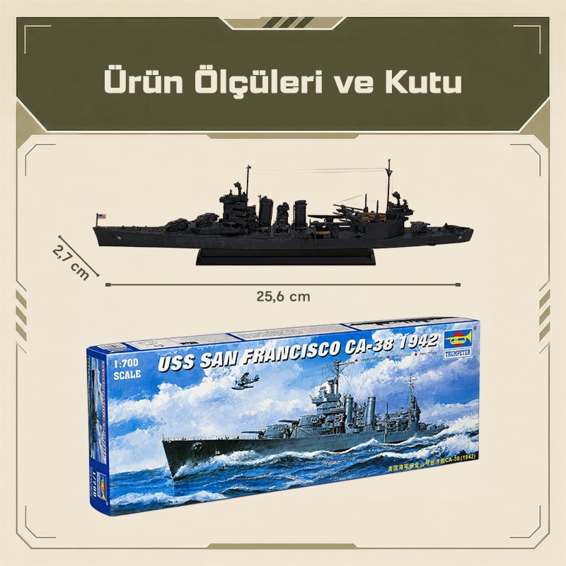 Trumpeter 05746 San Francisco CA-38 (1942) Maket Model Kit