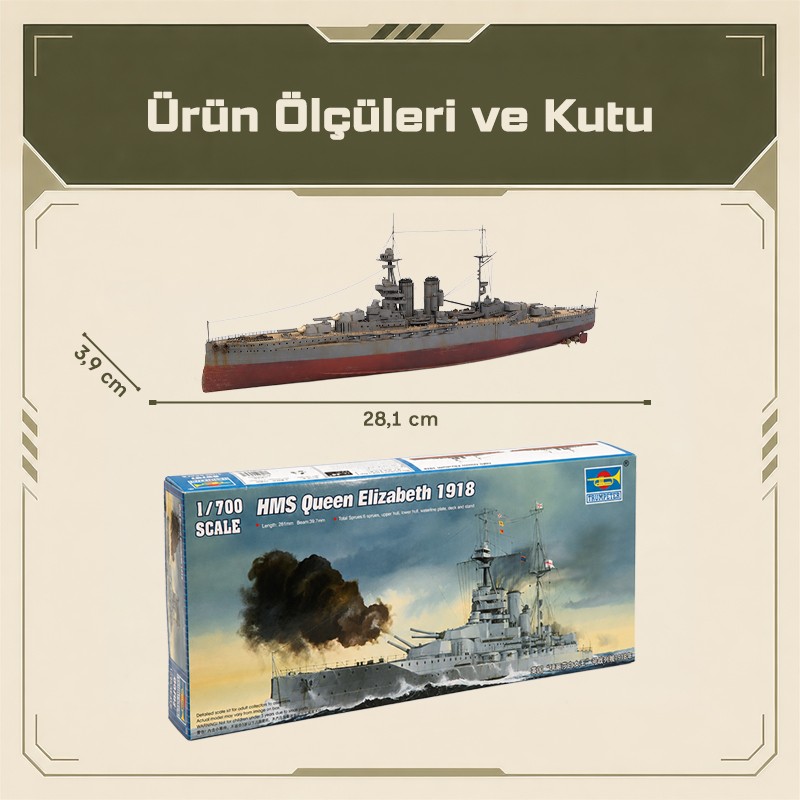 Trumpeter 05797 HMS Queen Elizabeth 1918 Maket Model Kit