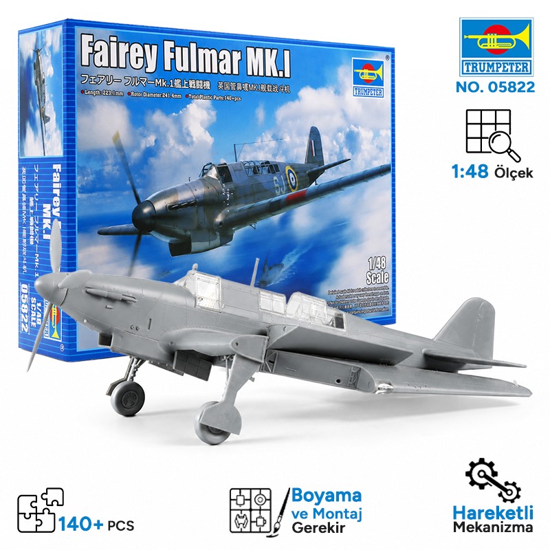 Trumpeter 05822 Fairey Fulmar MK.I Maket Model Kit