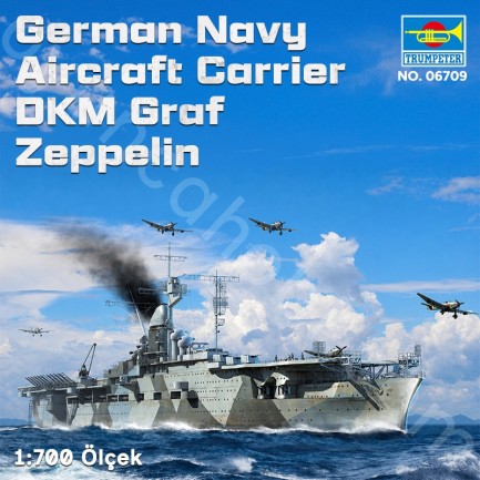 Trumpeter 06709 German Navy Aircraft Carrier DKM Graf Zeppelin Maket Model Kit - Thumbnail