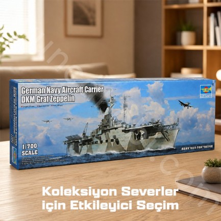 Trumpeter 06709 German Navy Aircraft Carrier DKM Graf Zeppelin Maket Model Kit - Thumbnail