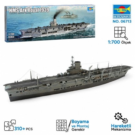 Trumpeter - Trumpeter 06713 HMS Ark Royal 1939 Maket Model Kit