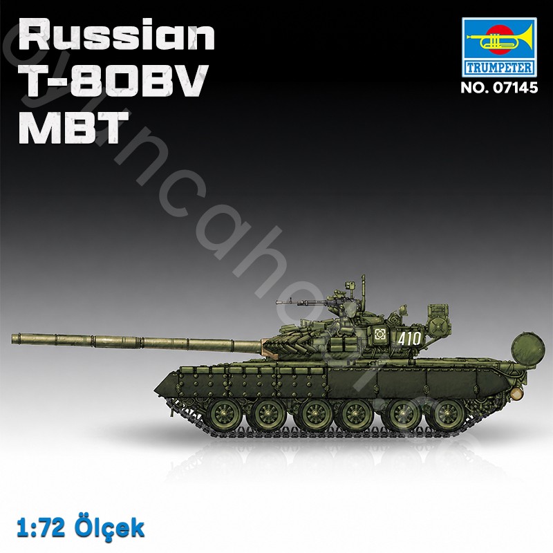 Trumpeter 07145 Russian T-80BV MBT Maket Model Kit