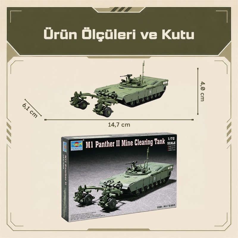Trumpeter 07280 M1 Panther II Mine clearing Tank Maket Model Kit