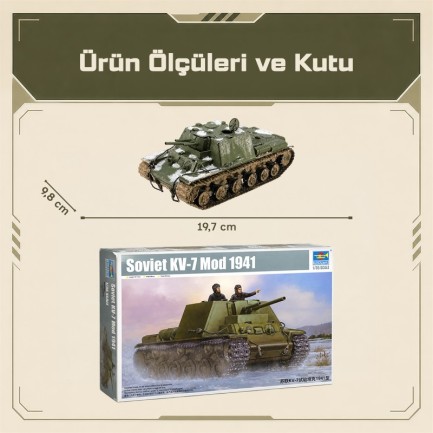 Trumpeter 09503 Soviet KV-7 Mod 1941 Maket Model Kit - Thumbnail