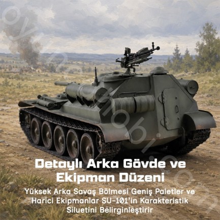 Trumpeter 09505 Soviet SU-101 SPA Maket Model Kit - Thumbnail