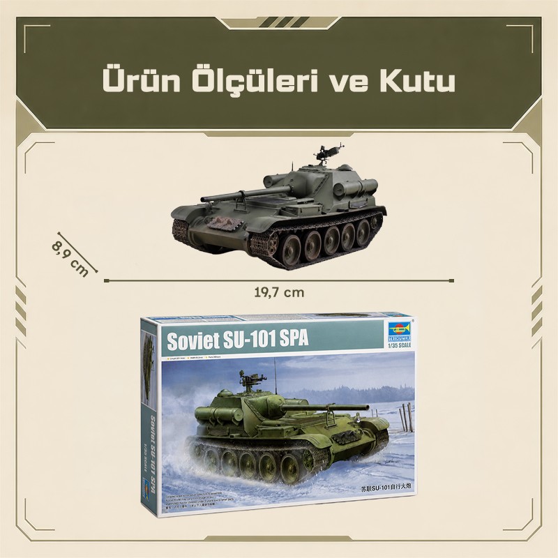 Trumpeter 09505 Soviet SU-101 SPA Maket Model Kit