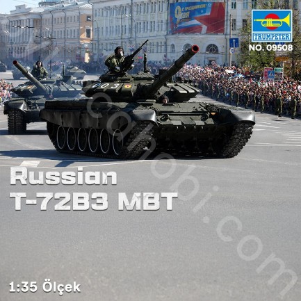 Trumpeter 09508 Russian T-72B3 MBT Maket Model Kit - Thumbnail