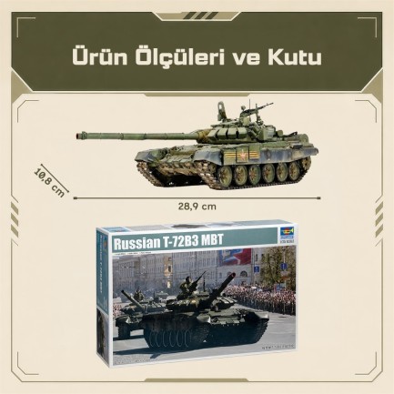 Trumpeter 09508 Russian T-72B3 MBT Maket Model Kit - Thumbnail