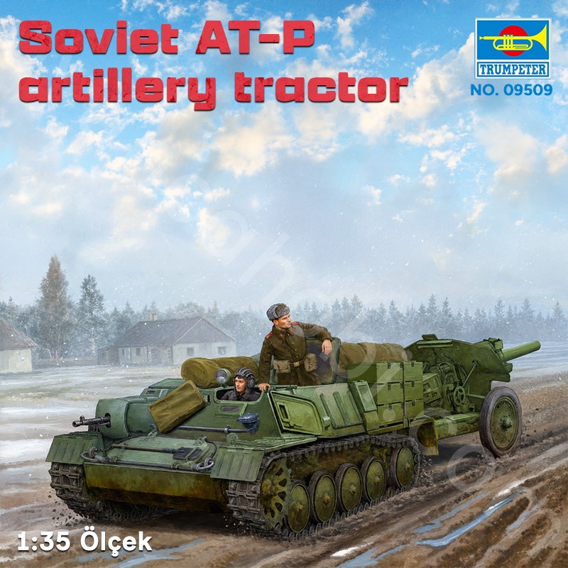 Trumpeter 09509 Soviet AT-P artillery tractor Maket Model Kit