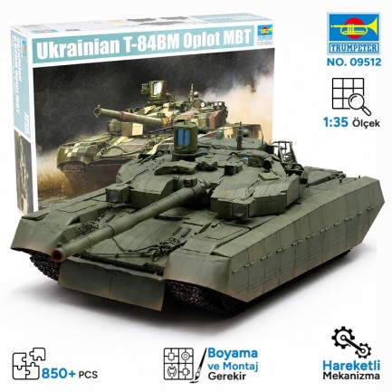 Trumpeter - Trumpeter 09512 Ukrainian T-84BM Oplot MBT Maket Model Kit