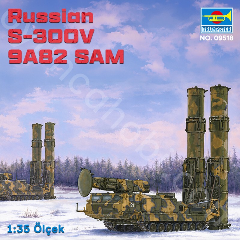 Trumpeter 09518 Russian S-300V 9A82 SAM Maket Model Kit