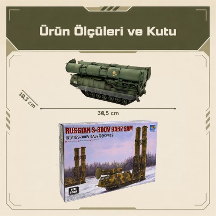 Trumpeter 09518 Russian S-300V 9A82 SAM Maket Model Kit - Thumbnail