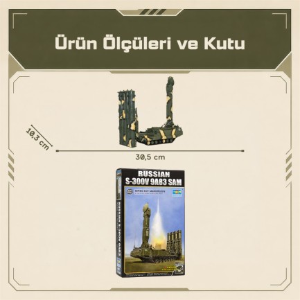 Trumpeter 09519 Russian S-300V 9A83 SAM Maket Model Kit - Thumbnail