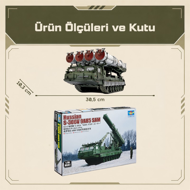 Trumpeter 09521 Russian S-300V 9A85 SAM Maket Model Kit