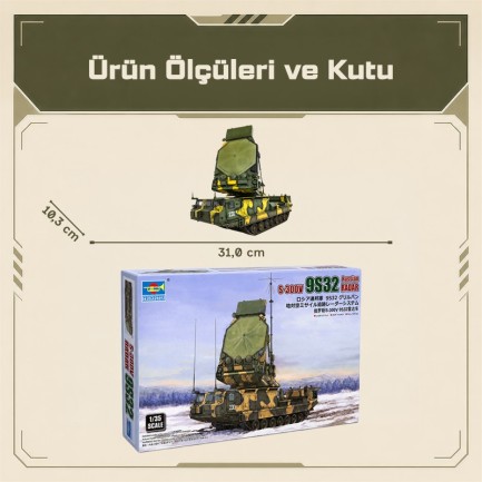 Trumpeter 09522 Russian S-300V 9S32 RADAR Maket Model Kit - Thumbnail