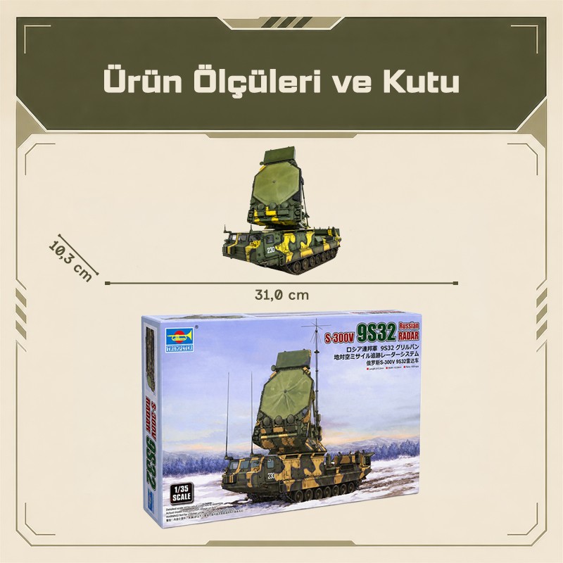 Trumpeter 09522 Russian S-300V 9S32 RADAR Maket Model Kit