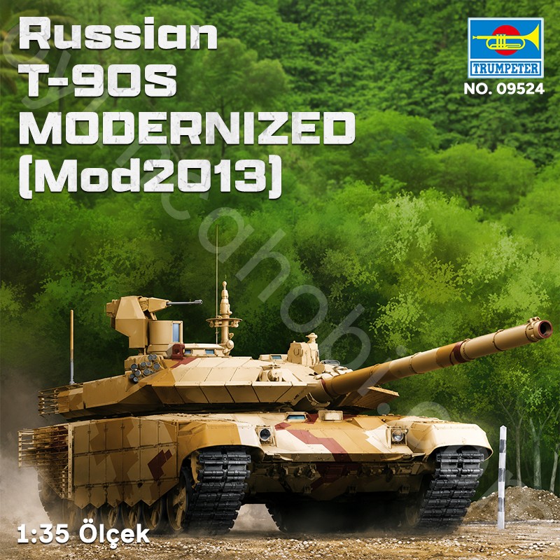 Trumpeter 09524 Russian T-90S MODERNIZED (Mod2013) Maket Model Kit