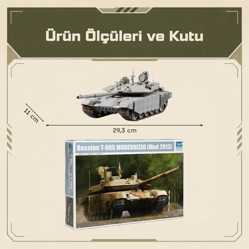 Trumpeter 09524 Russian T-90S MODERNIZED (Mod2013) Maket Model Kit