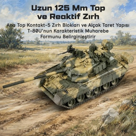 Trumpeter 09525 Russian T-80U MBT Maket Model Kit - Thumbnail