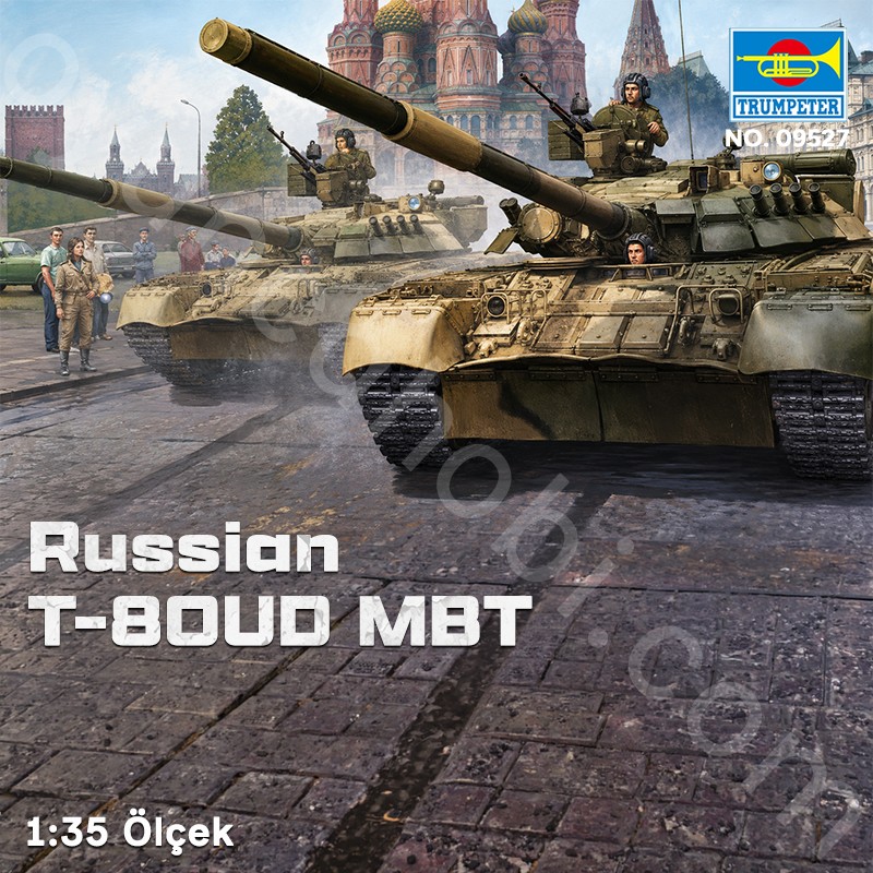 Trumpeter 09527 Russian T-80UD MBT Maket Model Kit