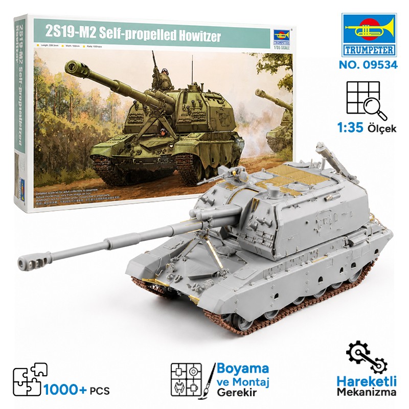 Trumpeter 09534 2S19-M2 Self-propelled Howitzer Maket Model Kit