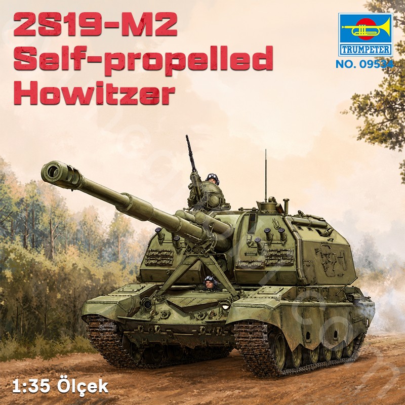 Trumpeter 09534 2S19-M2 Self-propelled Howitzer Maket Model Kit