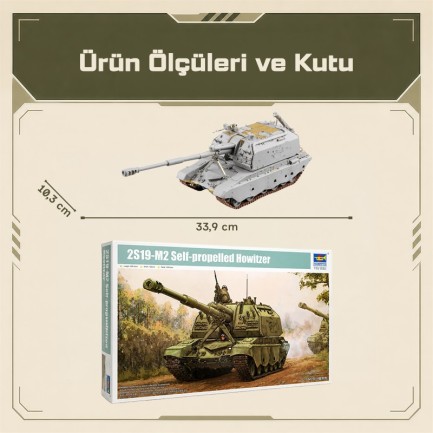 Trumpeter 09534 2S19-M2 Self-propelled Howitzer Maket Model Kit - Thumbnail