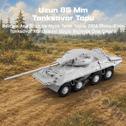Trumpeter 09536 Soviet 2S14 Zhalo-S 85mm anti-tank gun Maket Model Kit - Thumbnail