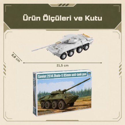 Trumpeter 09536 Soviet 2S14 Zhalo-S 85mm anti-tank gun Maket Model Kit - Thumbnail