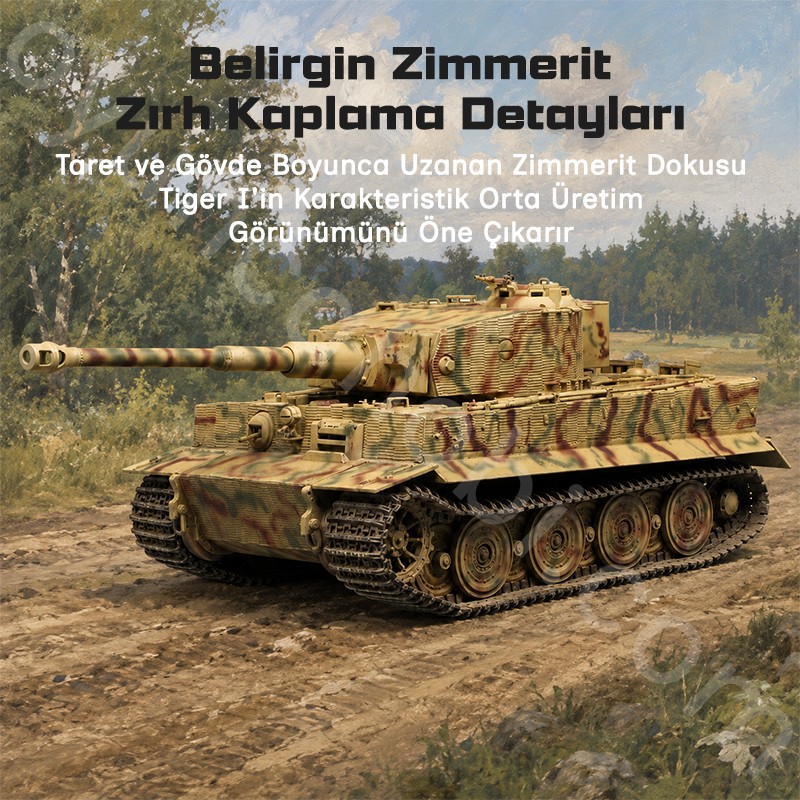 Trumpeter 09539 Pz.Kpfw.VI Ausf.E Sd.Kfz.181 Tiger I (Medium Production) w/ Zimmerit Maket Model Kit