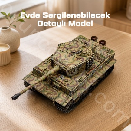 Trumpeter 09540 Pz.Kpfw.VI Ausf.E Sd.Kfz.181 Tiger I (Late Production) w/Zimmerit Maket Model Kit - Thumbnail
