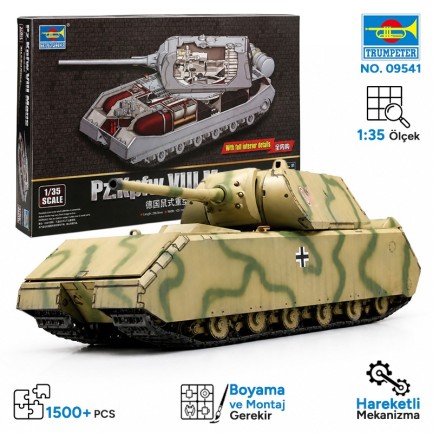 Trumpeter - Trumpeter 09541 Pz.Kpfw.VIII Maus Maket Model Kit